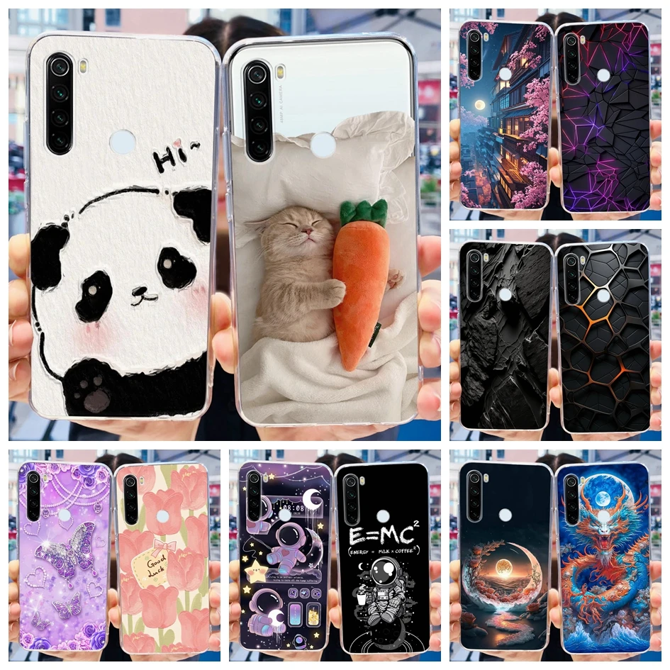 For Xiaomi Redmi Note 8 Case Cute Cartoon Soft Silicone Phone Cases For Xiaomi Redmi Note 8T 8 t Cover On Redmi Note8 Back Coque