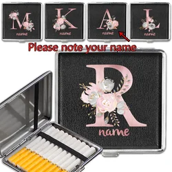 Customized Name Leather Cigarette Case Pocket Cigar Box Portable Organizer Cover Travel Tobacco Storage Pack Smoking Accessories