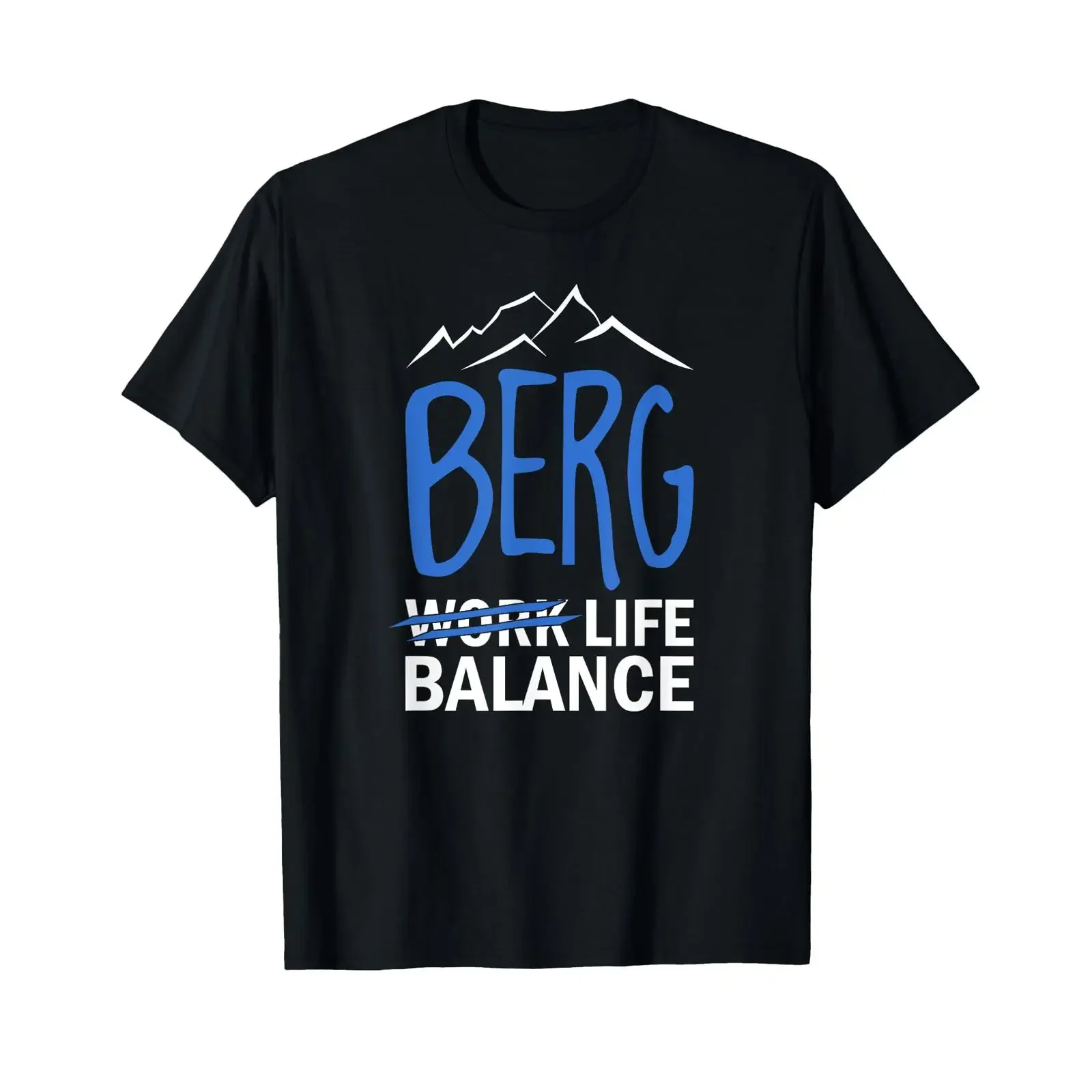 Berg Life Balance T Shirt vintage Washed streetwear Comfortable homme fashion graphic Casual Slightly Unisex Breathable