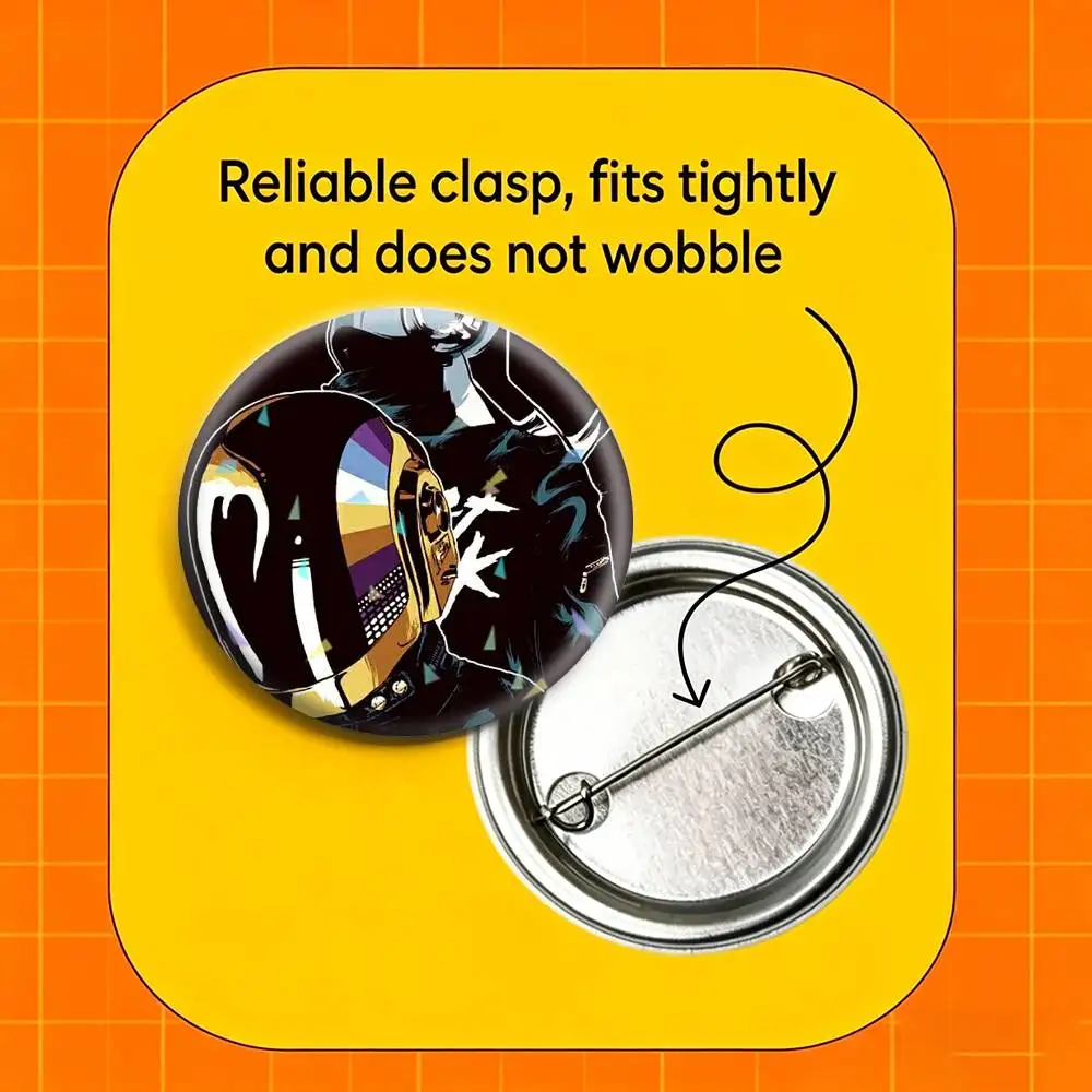 D-Daft Punk Random Access Memories Badges Niche Design Brooch for Backpack Lapel Pins Creative Accessories