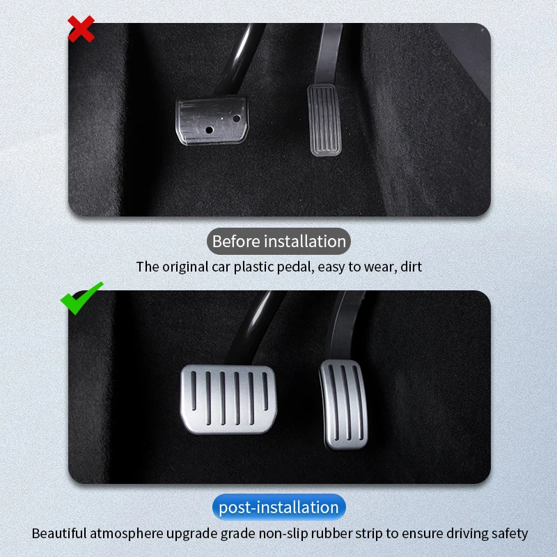 TESY For Tesla All Model YL Y Juniper Launch Model 3 Highland Accelerator Brake Pedal Anti Slip Foot Rest Cover 썸네일 3