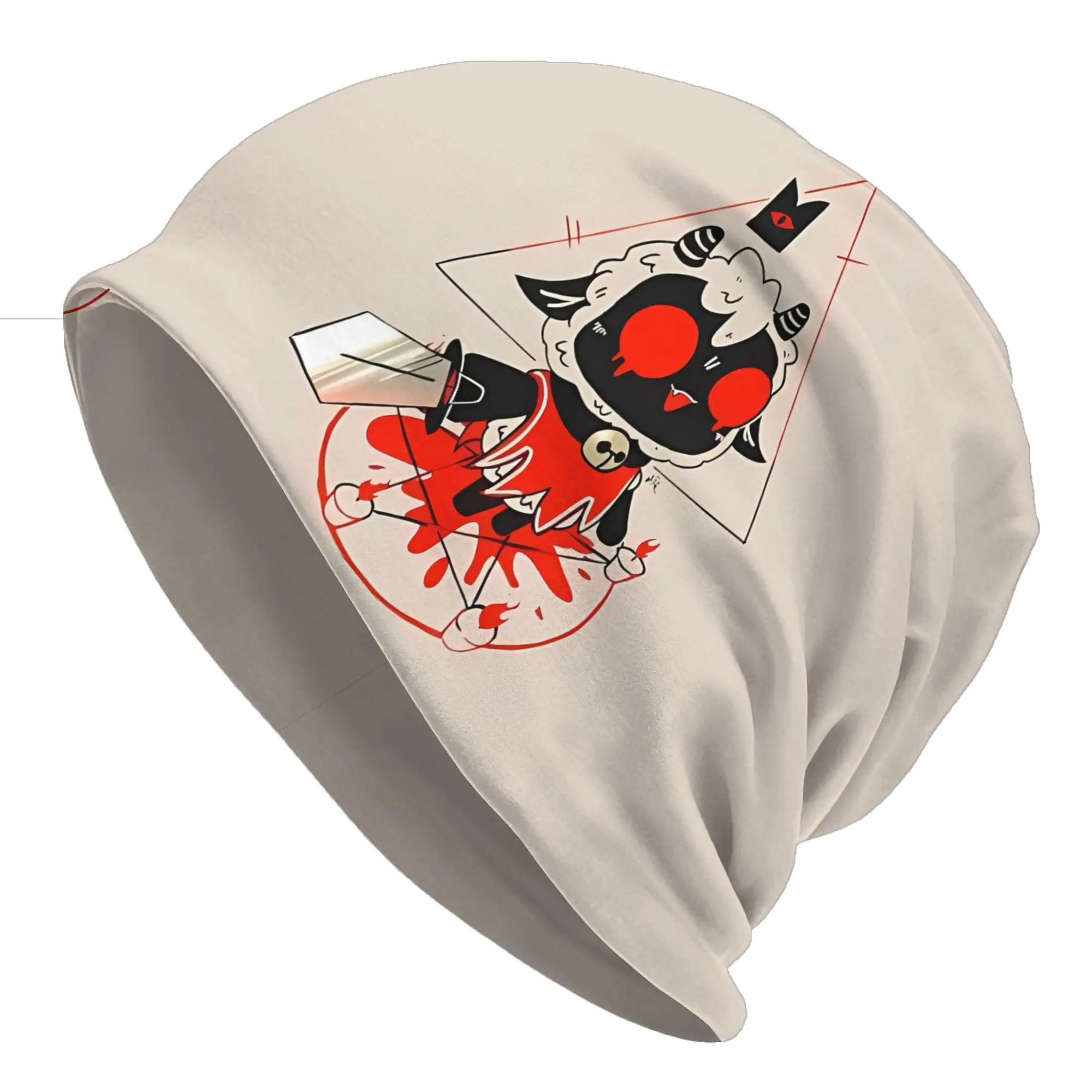 Bonnet Hats Cult Of The Lamb Men Women's Thin Hat Hold a Sword Warm Cap Street Skullies Beanies Caps
