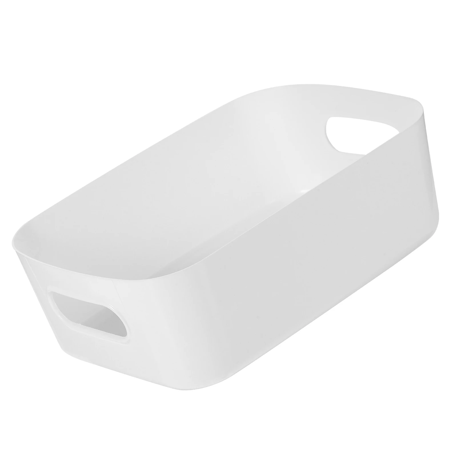 

6pcs Large White Storage Boxes ABS Household Organizer Bins Kitchen Bedroom Bathroom Closet Pantry Plastic Storage