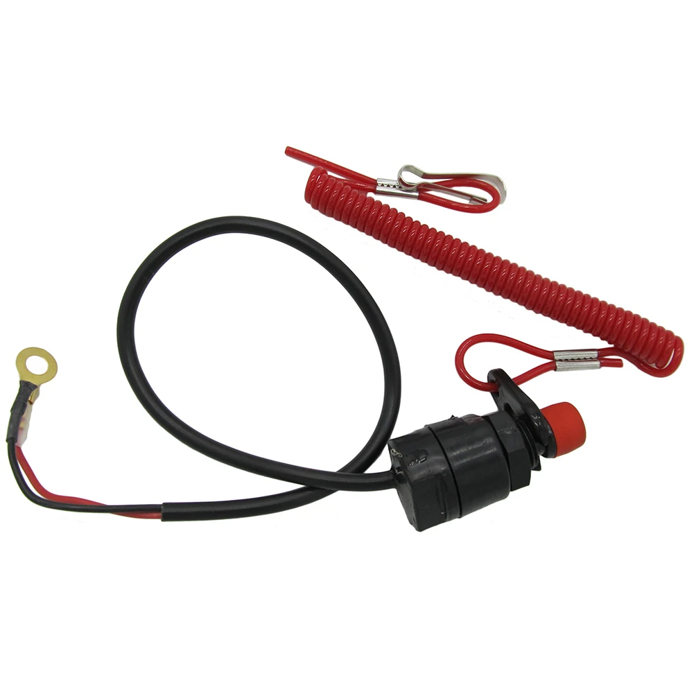 Outboard Engine Motor Scooter Kill Stop Switch Waterproof Safety Tether Cord Lanyard Outboard Engine Motor Urgent Stop Switch