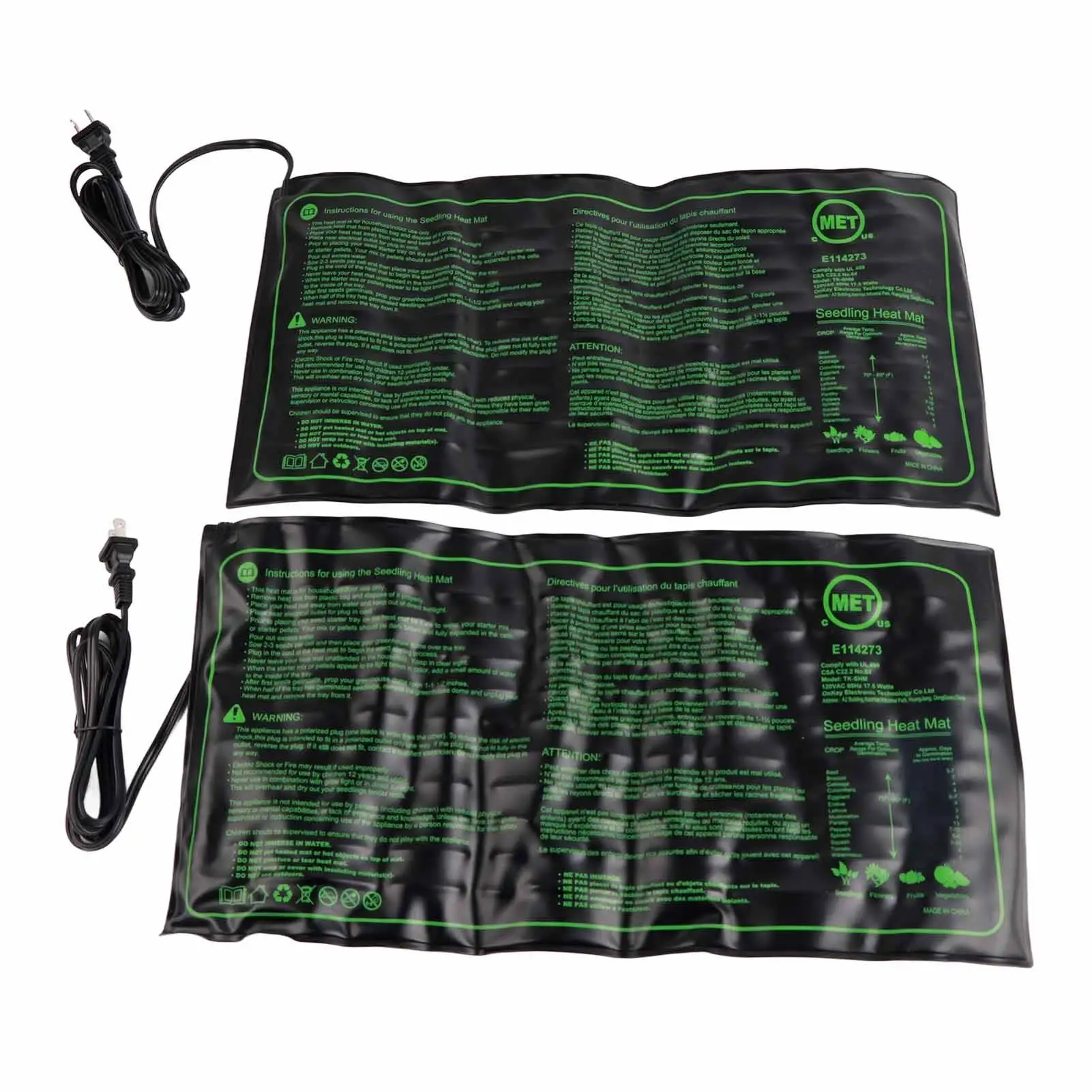 

Professional Waterproof Heating Mat for Seedling Growth Constant Temperature PVC Silicone Material 110V Gardening Tool