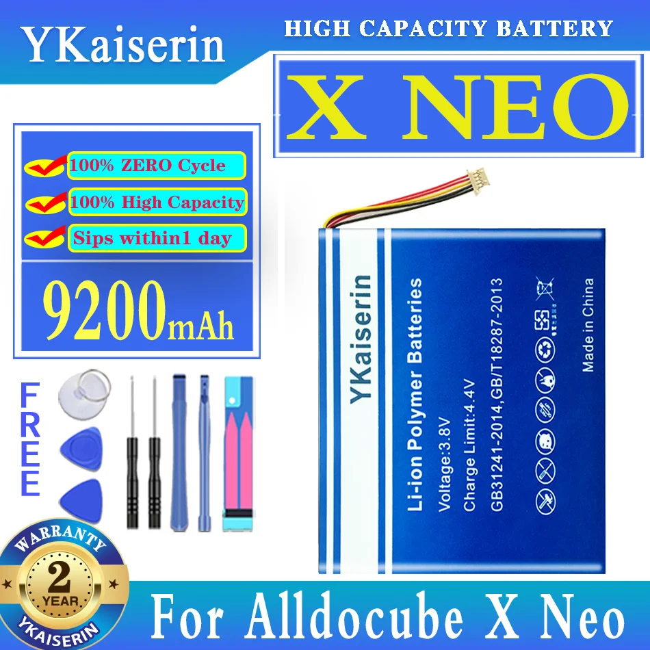 

YKaiserin 9200mAh Replacement Battery For Alldocube Cube X Neo Tablet PC Replacement Accumulator 7-Wire Plug