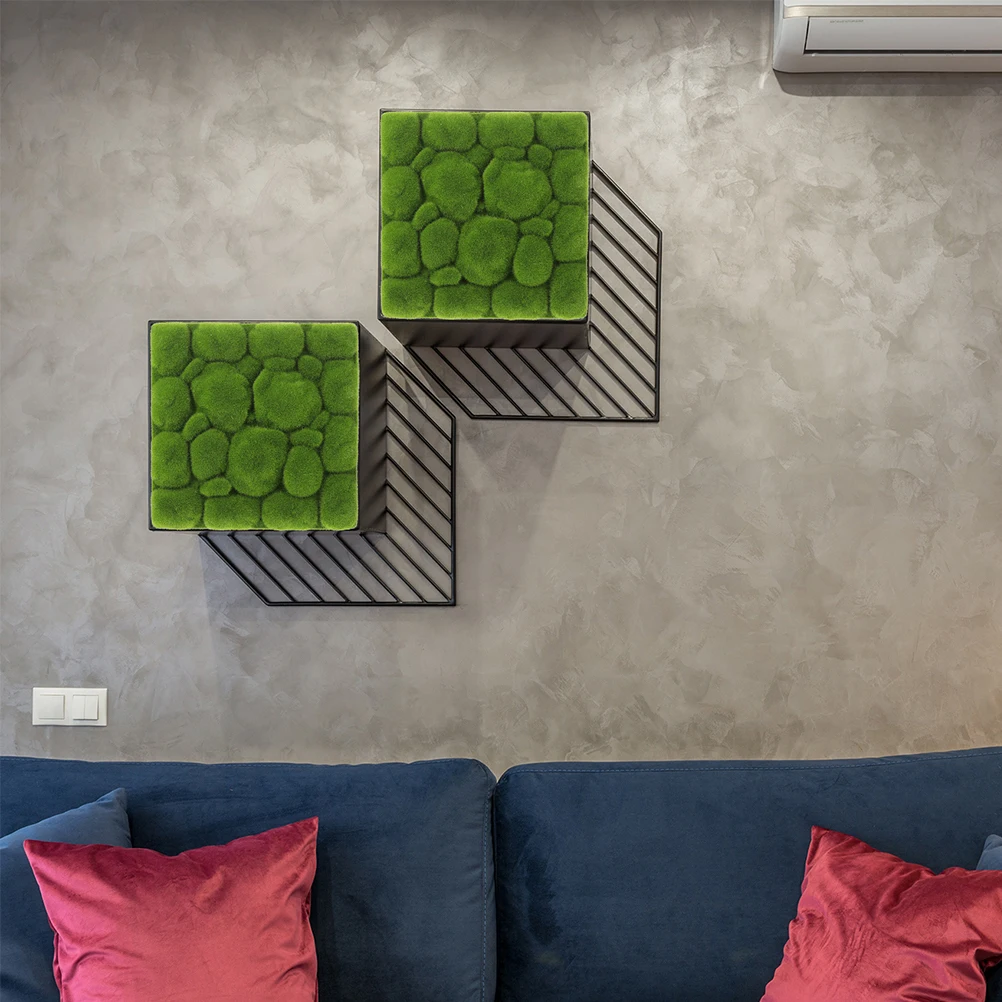 

3pcs Artificial Moss Decorative Board Plant Wall Hanging Green Foam Panel Indoor Wedding Decor Fake Moss Background