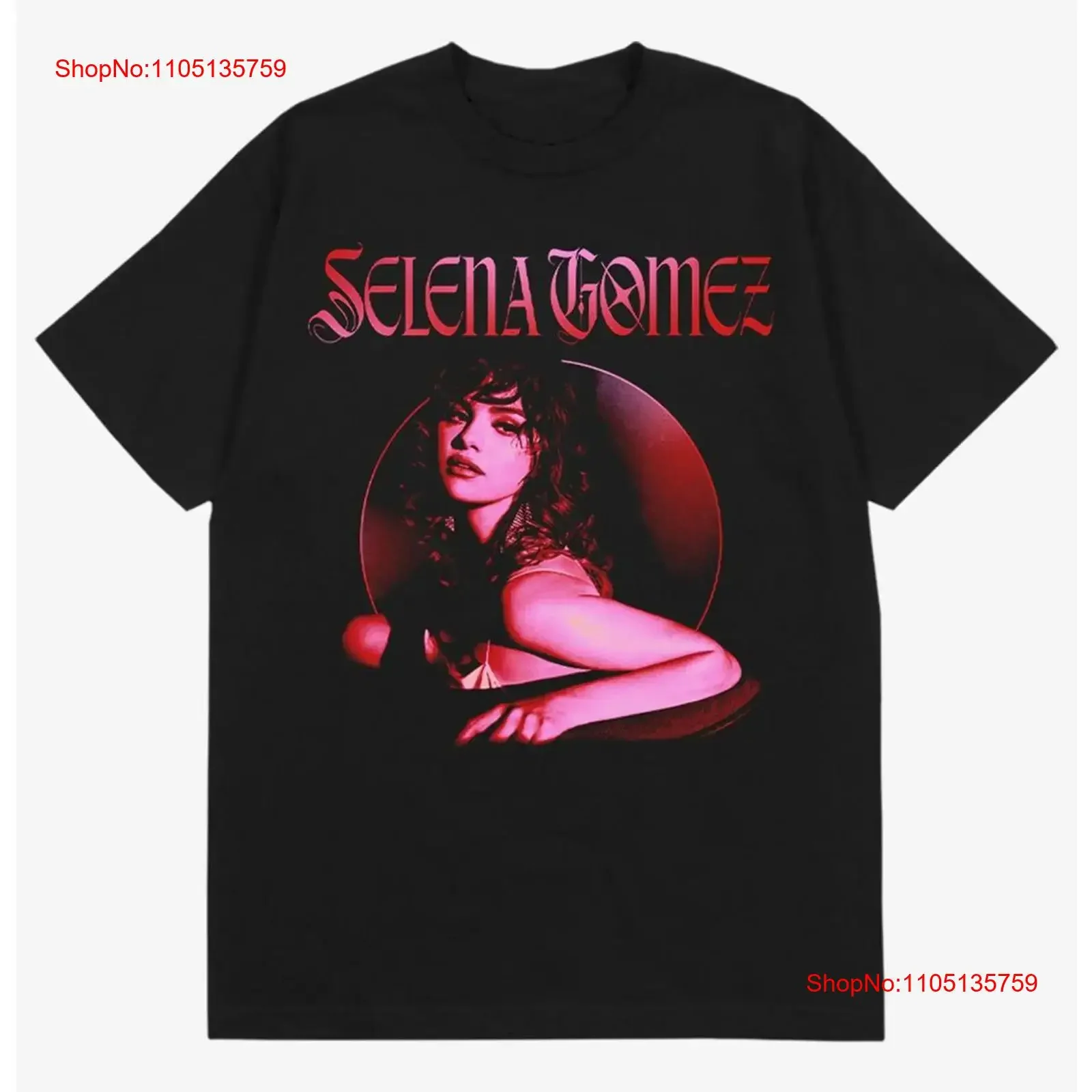 Selena Gomez Red Photo T Shirt vintage Washed Unisex Soft Breathable Stylish homme Stretched Casual Comfortable graphic fashion