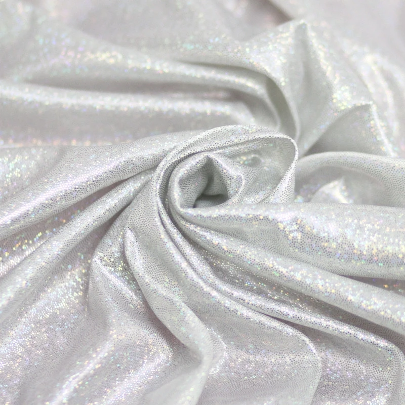 Holographic Glitter Polyester Fabric For Wedding Parties, Doll Backgrounds, DIY Materials For Decorative Clothing Sewing