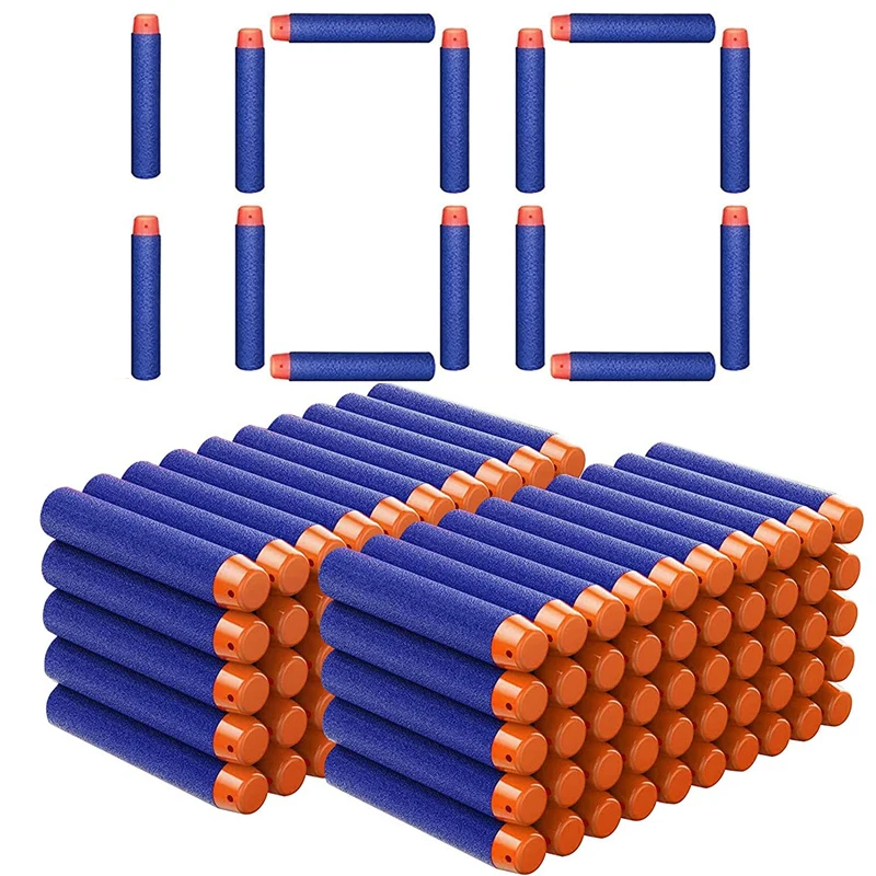 NONE 1000–50 Stück blaue Ein-Loch-Darts-Nachfüllschaumkugeln, Munition für Nerf N-Strike Elite Blasters Gun, 7,2 cm Pistolenzubehör 6