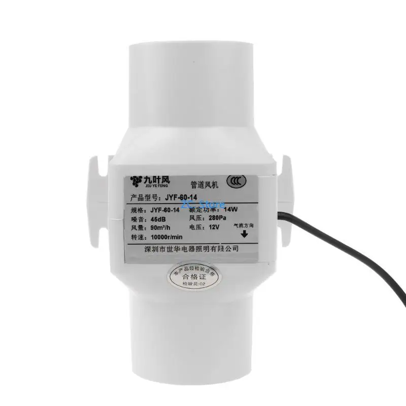 KXRC 60mm Ventilador exaustão com regulação velocidade para ventilação banheiro doméstico