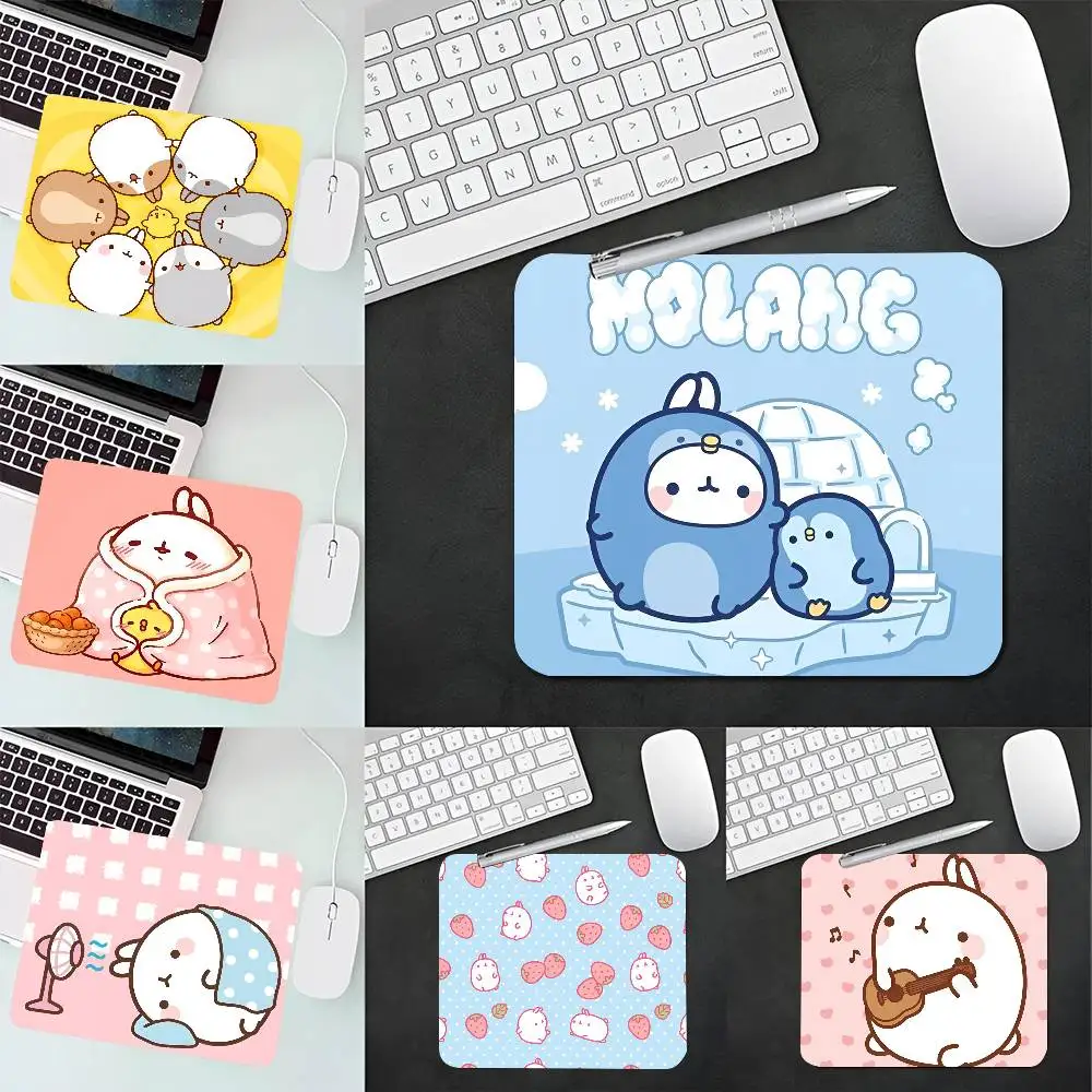 Cartoon M-Molang Mousepad Small LockEdge Mouse Pad For Gamers Computer Desk Pad Rectangular Anti-slip Rubber
