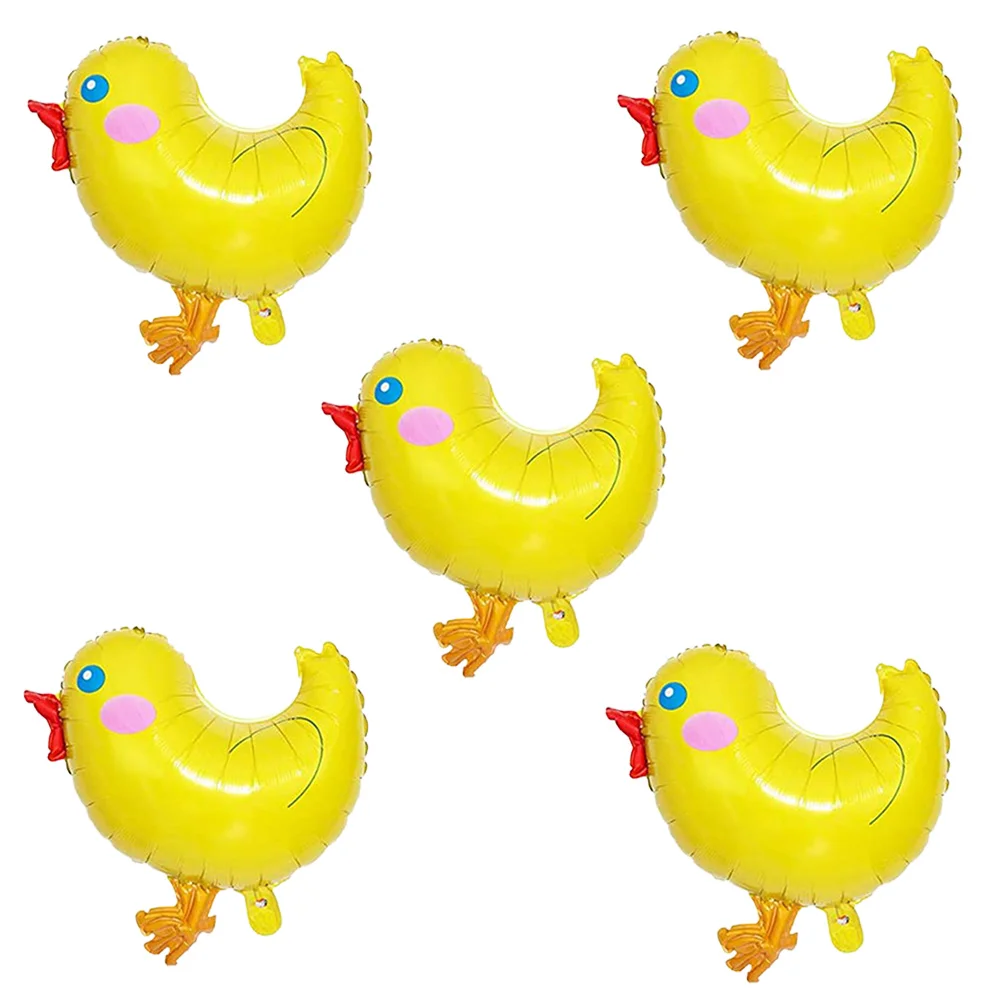 5Pcs Mini Duck Balloon Duck Shape Foil Balloon Farm Animal Chicken Duck Foil Balloons for Birthday Baby Shower Party Decoration