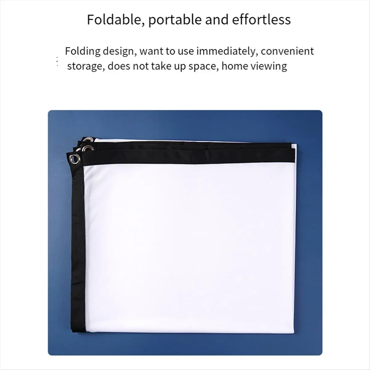 Welcome Deal~150 Inch Portable Projector Screen 16:9 Simple Projector Curtain High Density Soft Projection Screen for Home