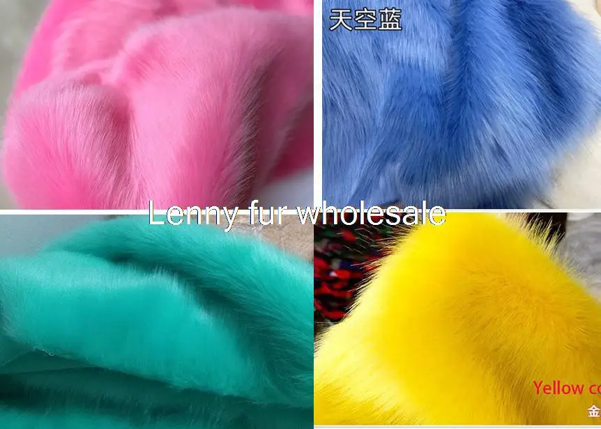 Wholesale quality pile 3-3.5cm faux fur fabric,plush fabric imitation fox fur clothing  collar fur Carpet Decoration Materials