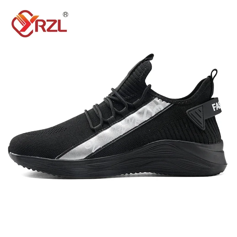 YRZL, zapatos deportivos informales para hombre, zapatillas ligeras transpirables, zapatos para correr de malla de gran tamaño para exteriores, zapatos atléticos para correr y caminar