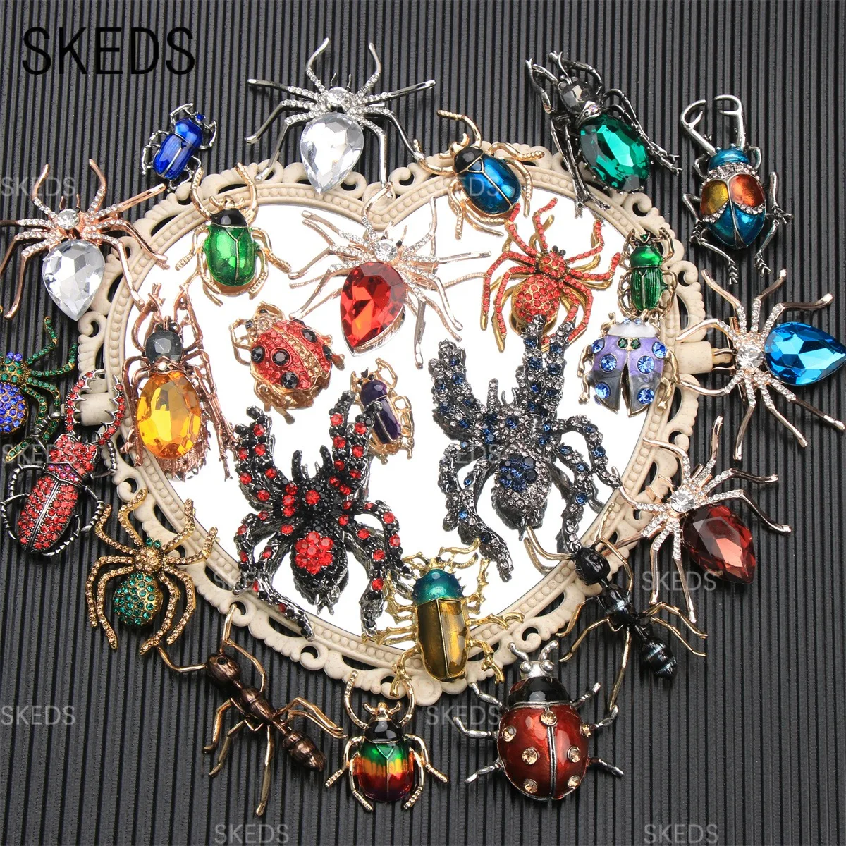 SKEDS Classic Insect Series Beetle Pins Brooches for Woman Men Jewelry Vintage Inspire Corsage Pin Grande Broche Exquisite Gift