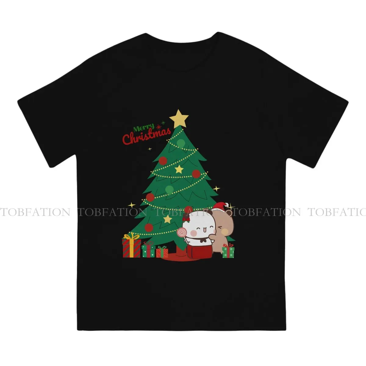 Bubu And Dudu Christmas Celebration Tshirt Graphic Men Tops Vintage Fashion Summer Clothing 100% Cotton T Shirt