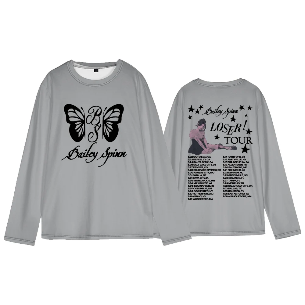بيلي سبين لوزر جولة 2025 ميرش جولة الرقبة طويلة الأكمام تي شيرت رجل/امرأة تي شيرت جولة الرقبة تي شيرت