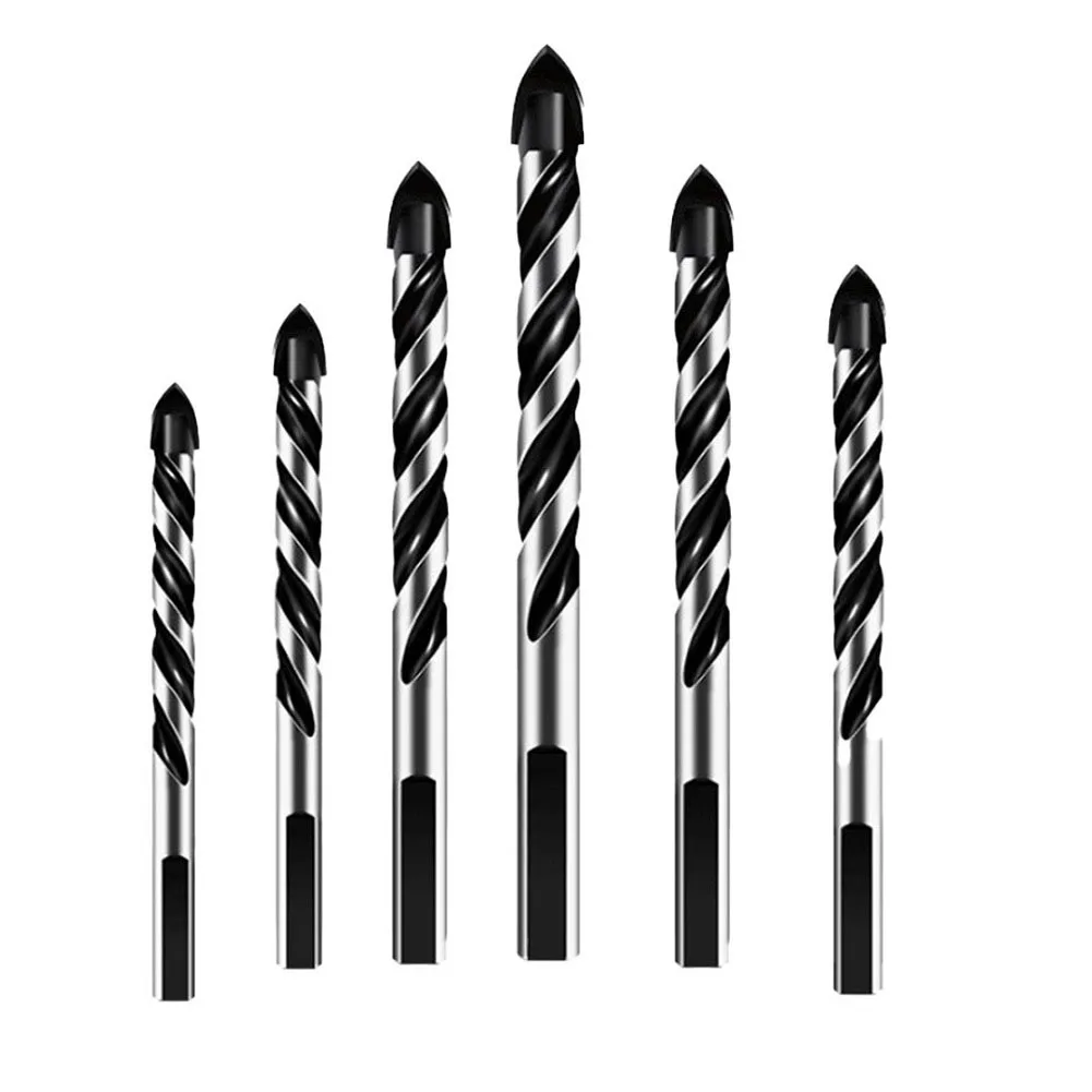 6PCS Triangular Tungsten Carbide Drill Bit For Porcelain Concrete Glass 3-8mm Tools For Carpentry In Wood Tools Kit Set