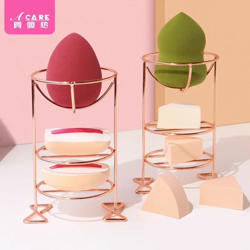 

DX01/Storage Rack/Cosmetic egg/C1PQ6-Easy to Use Metal Frame Storage Rack Multi-Layer Three-Layer Powder Puff