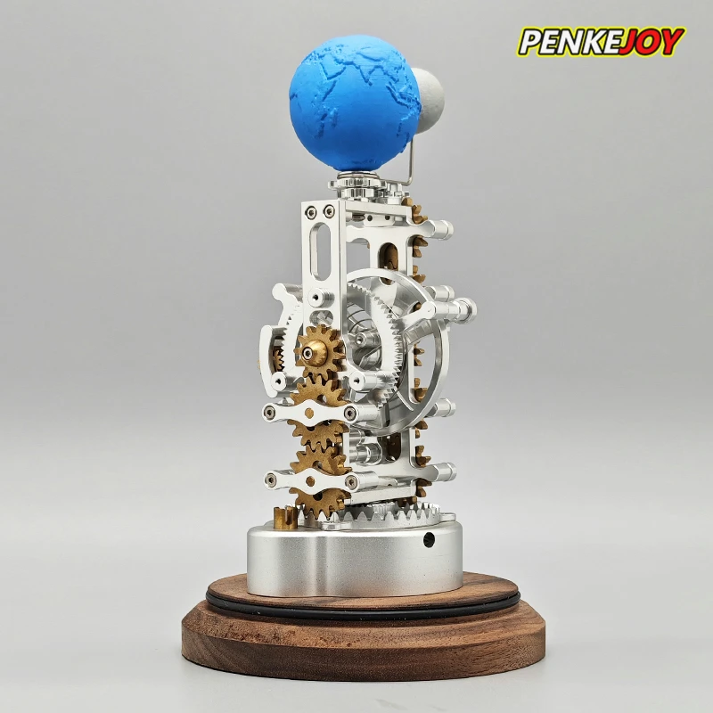 

Прецизионная механическая модель Земли и Луны, металлический динамический настольный ремесленный художественный орнамент, подарок