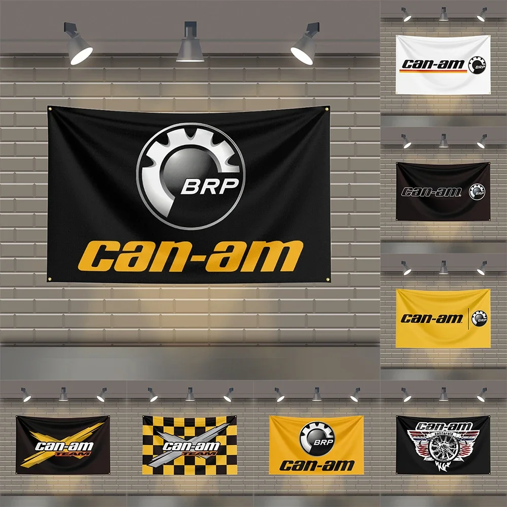 Can-am Brp Bandera de poliéster impresa, 3x5 pies, banderas de coche para habitación, decoración de garaje