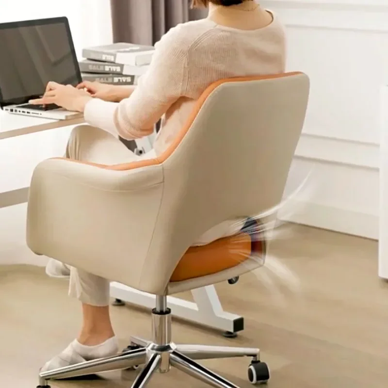 Computer Office Backrest Barber Chair Adjustable Swivel Barber Chair Nail Salon Rolling Wheels Barberia Furniture for Barberia