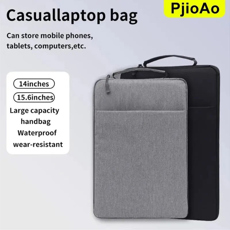 PjioAo Handbag Case For iPad Samsung Xiaomi Lenovo 14-15.6 in Tablet Protective Cover Sleeve Shockproof Pouch Bag for Air