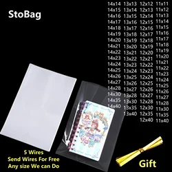 StoBag OPP Open transparent plastic bag, cellophane, self-adhesive packaging, jewelry, candy, cookies, Party，gift packaging bag