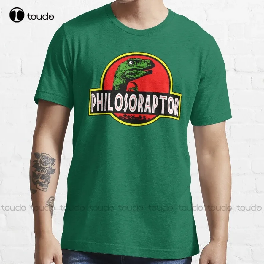 

Philosoraptor Meme Funny Velociraptor Dinosaur T Shirt T-Shirt oversized shirts Custom aldult Teen unisex digital printing