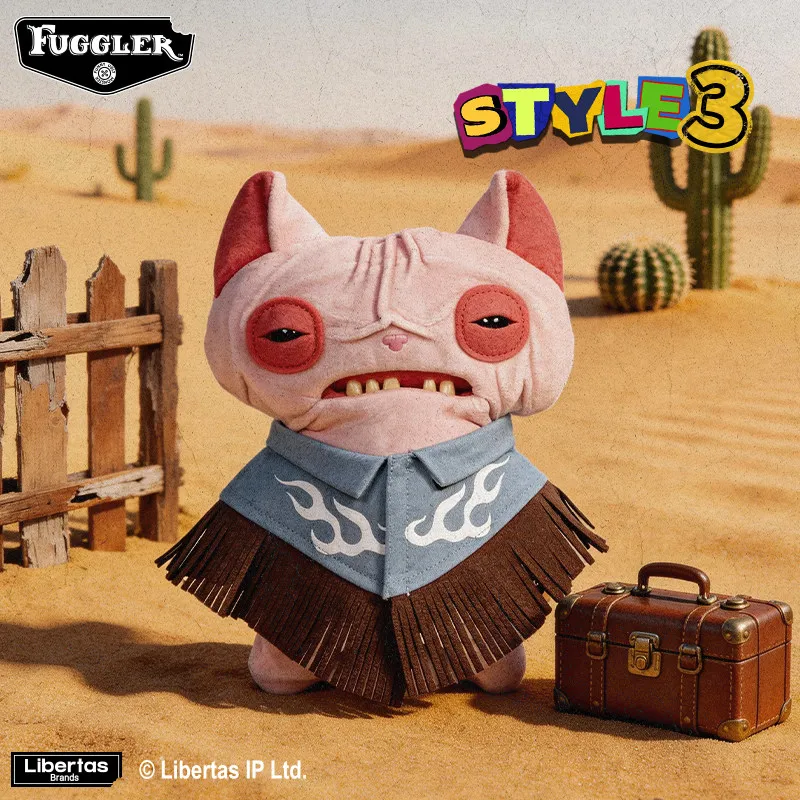 

Новый тренд: Набор одежды и аксессуаров для плюшевой куклы-монстра Fuggler Cowboy Doll - уродливый милый монстр с зубами. Подарки для детей.