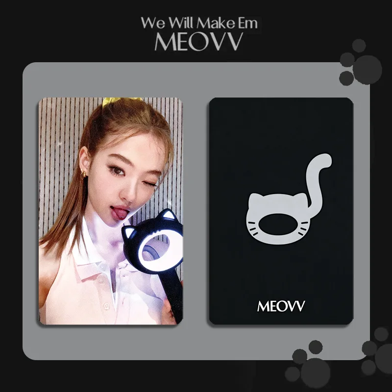 Kpop MEOVV Lightstick Photocards 5 قطعة/المجموعة/المجموعة مشرق فيلم مزدوج الجانبين الطباعة بطاقة لومو آنا نارين غاوون سوين المشجعين جمع #5