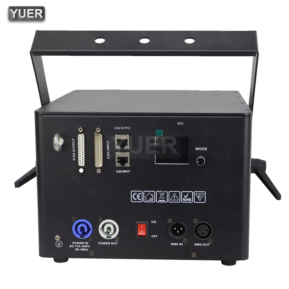 10 واط 15 واط RGB ضوء الليزر DMX512 بلوتوث أندرويد/IOS التحكم الرسوم المتحركة 200 + تأثيرات ل DJ بار ديسكو مرحلة حفل زفاف الحدث