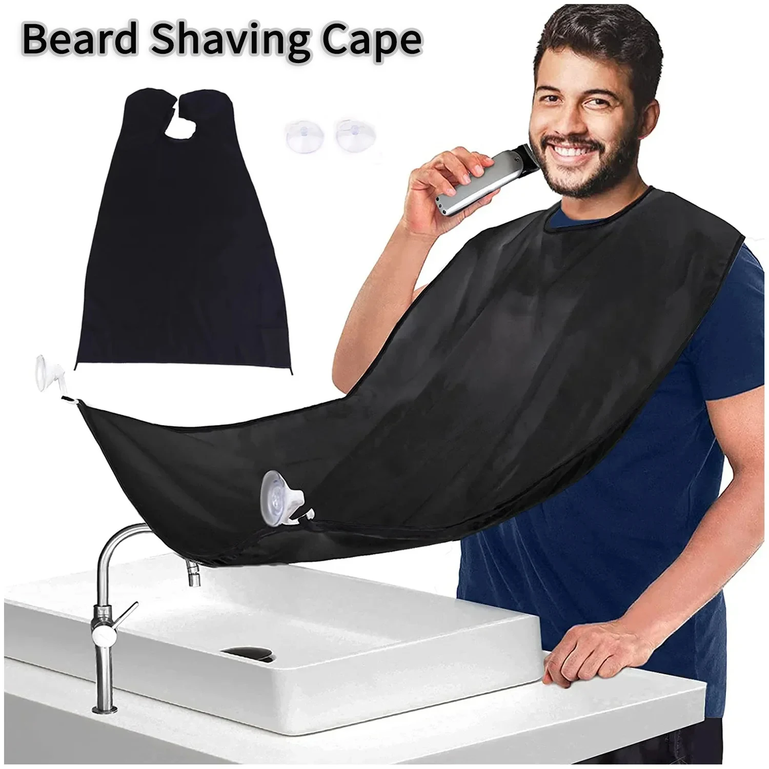 

1PC Male Shaving Apron Beard Catcher Cape Care Bib Face Shaved Hair Adult Bibs Shaver Cleaning Hairdresser for Men Clean Apron