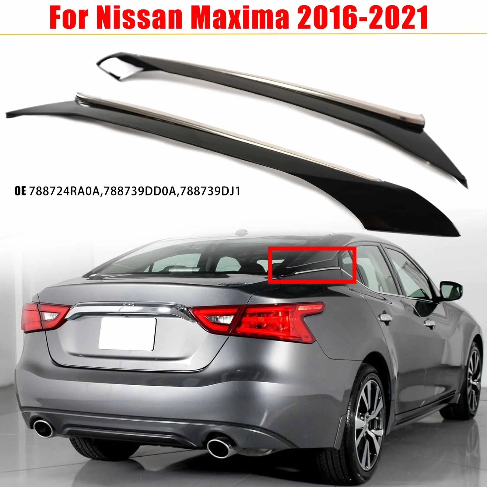 Für Nissan Maxima 2016-2021 EIN Paar C-Säule Moulding Trim 788724RA0A 788739DD0A 788739DJ1A Autos Zubehör Körper kit Links Rechts