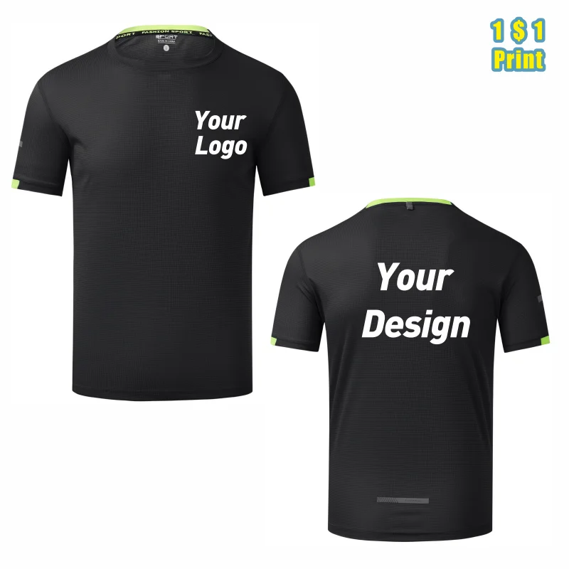 Quick-Drying Breathable Sports T Shirt Custom Logo Print Embroidery Personal Design Company Brand 8 Colors  Fashion Tops S-4xl