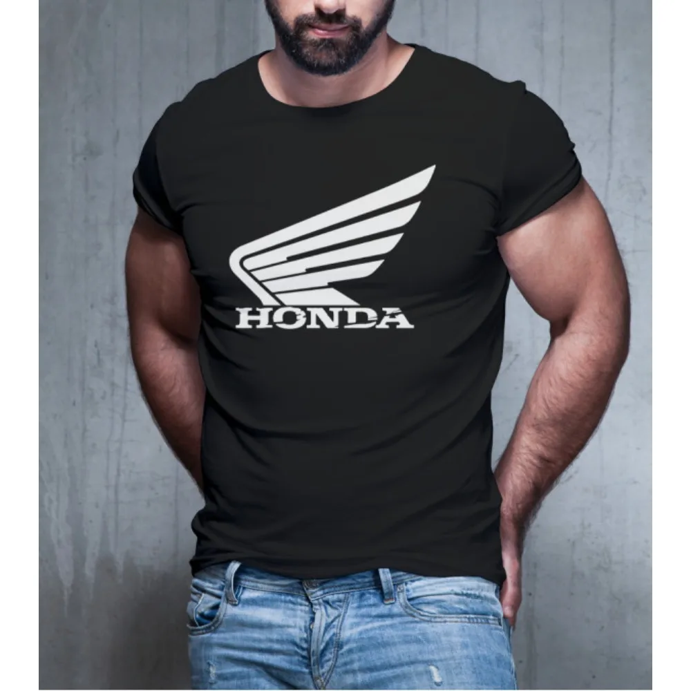 

Мужская и женская футболка Honda: летняя повседневная футболка для мотоциклистов, для езды по бездорожью, с коротким рукавом, весенняя, для гонок, спортивный топ