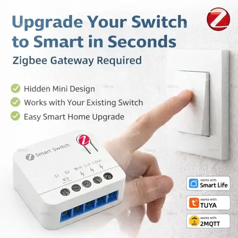ZigBee Tuya Smart Switch Module Mini DIY Light Relay Breaker Smart Home Automation Work With Smart Life Alexa Google Hub Need