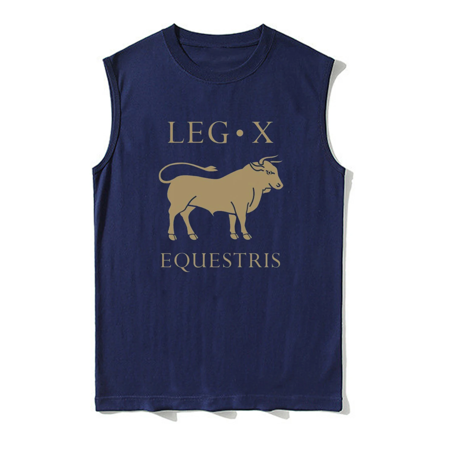 Caesar’s Favorite Legion - Legio X Equestris Bull Symbol Tank Top 100% Cotton O-Neck Vests Summer Casual Mens Sleeveless T-shirt