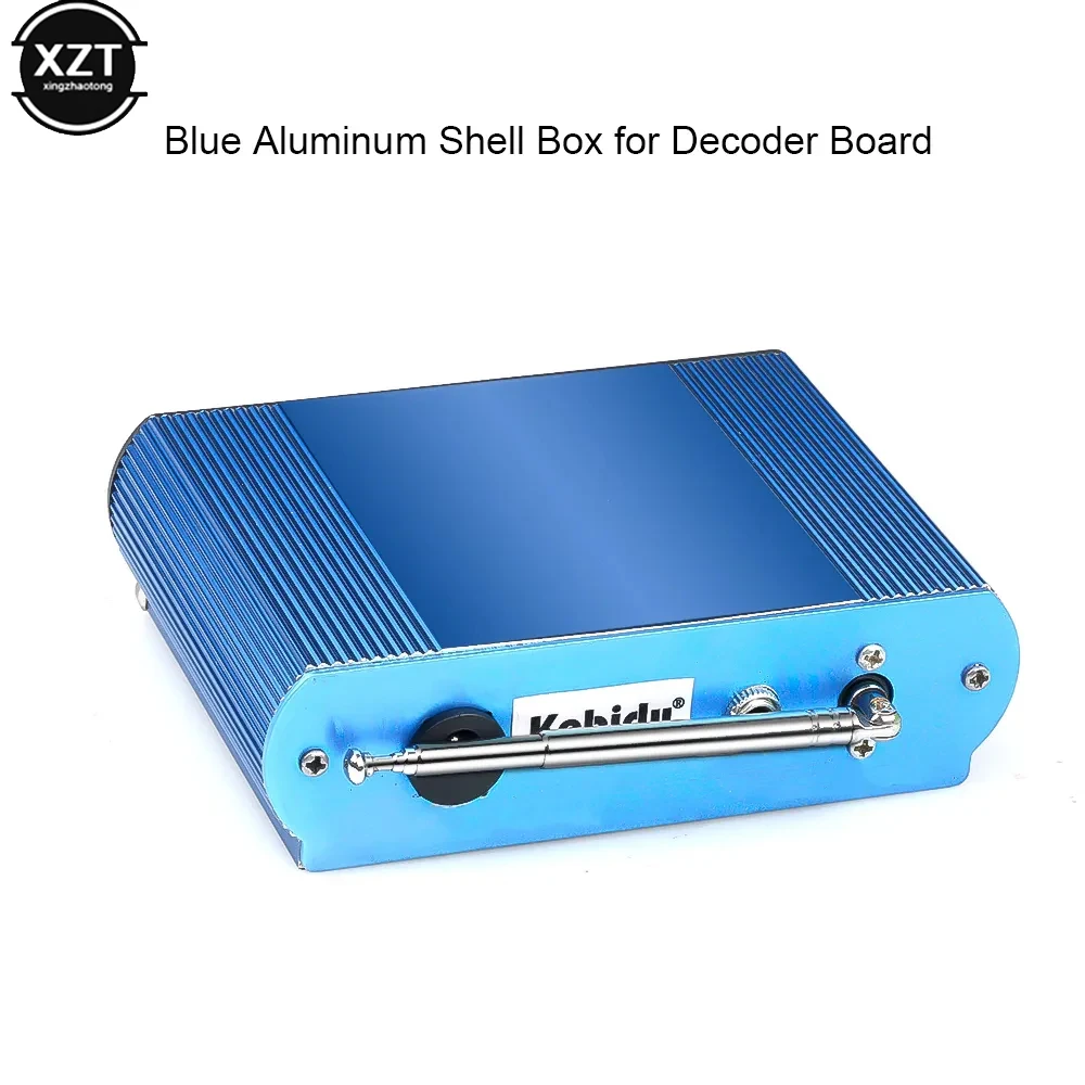 Caixa de módulo de alumínio azul para placa decodificadora bluetooth wma mp3 player de música módulo de rádio de carro suporte usb fm tf