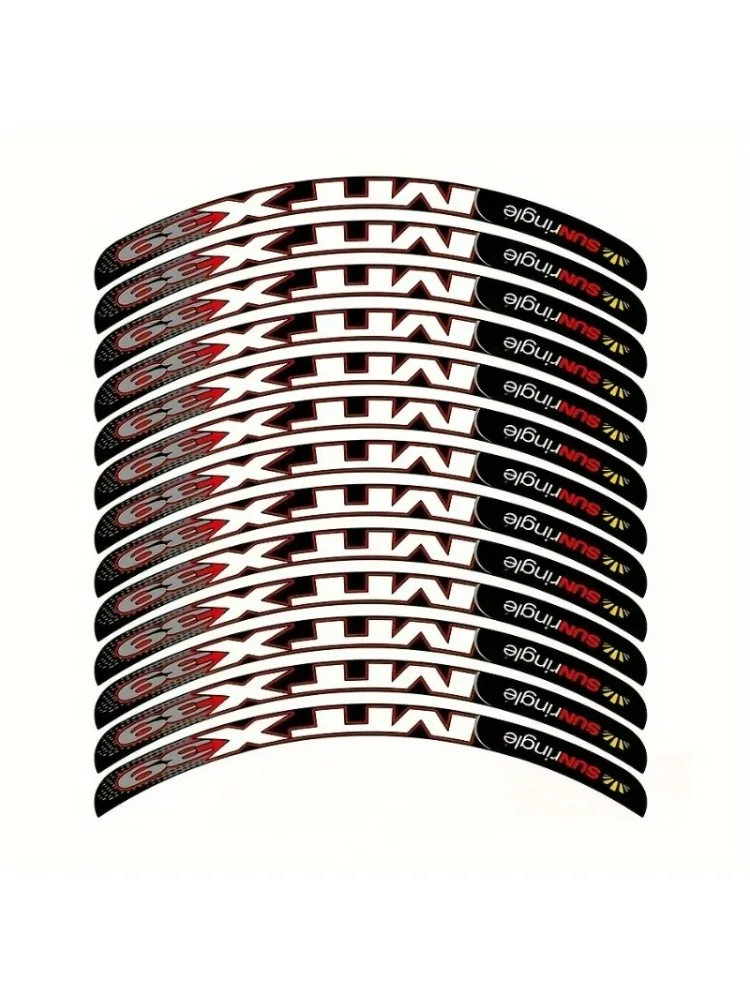 AliExpress NONE 13Pcs/Set MTX Bike Rim Stickers, Waterproof UV Resistant Vinyl for Mountain Bike