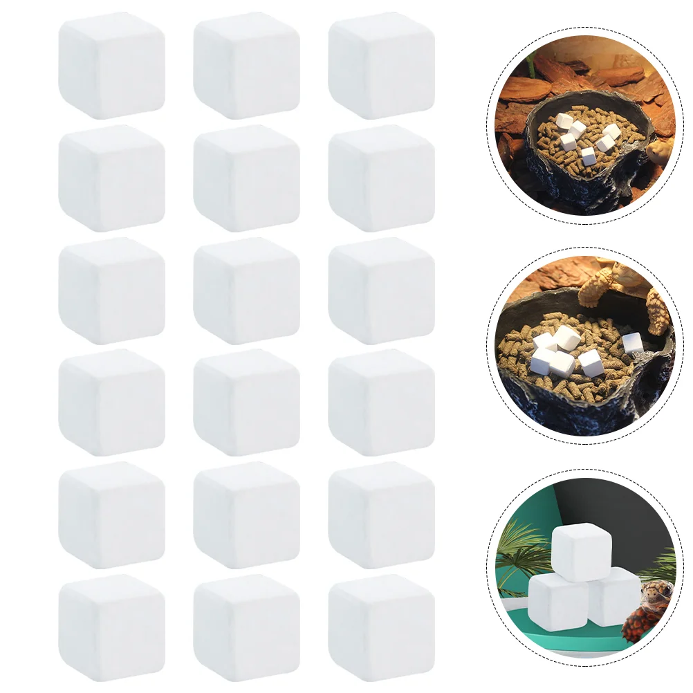 

18 Pcs Turtle Teeth Supply Portable Reptile Calcium Wear-resistant Cube Beard Household
