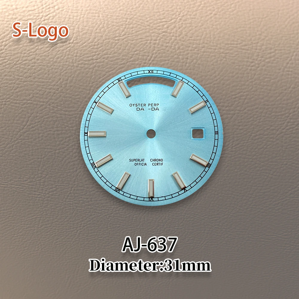 Quadrante verde con logo S da 31 mm adatto per movimento 8285 verde luminoso accessori per la modifica dell'orologio di alta qualità strumenti di riparazione