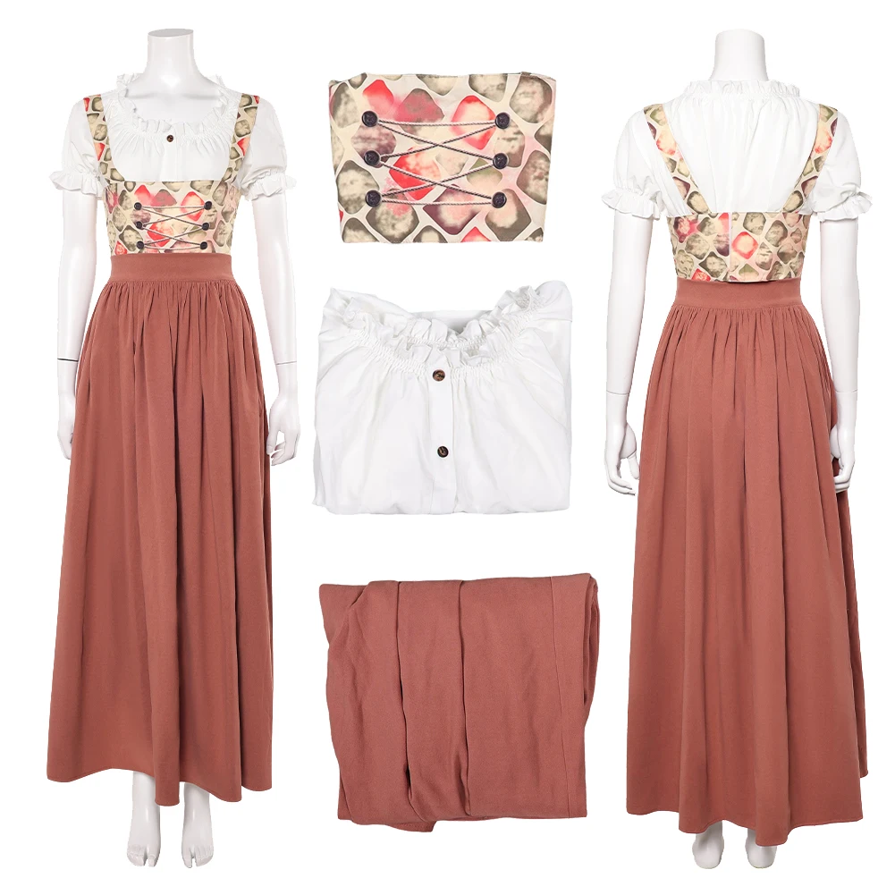 

2020 Movie Oktoberfest 1900 Cosplay Maria Hoflinger Skirt Women Party Disguise Outfits Suits Roleplay Halloween Costume Carnival