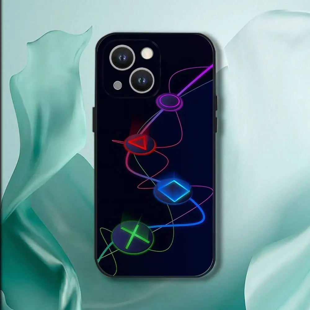 حافظة هاتف لوحدة التحكم في الألعاب لهواتف iPhone 16,15,14,13,12,11,Pro,XS,Max,XR,Plus,E,SE4,غطاء ناعم أسود صغير
