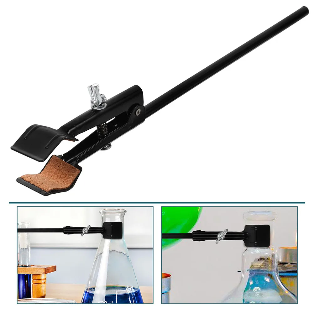 2 Pcs Laboratory Beaker Holder Bottle Clamp Flask Finger Fixed Chemistry Equipment