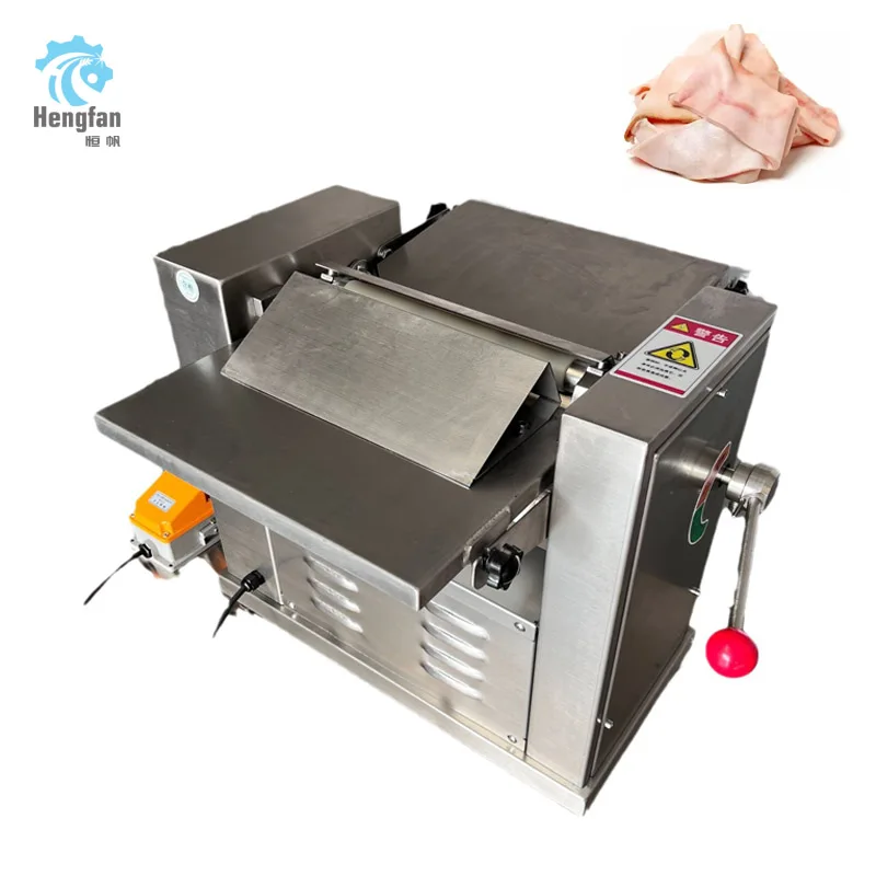 

Fully Automatic Pork Skinning Machine Fresh Pork Skinning Stainless Steel Pig Skin Degreasing Oil Scraping Peeling Machinefully