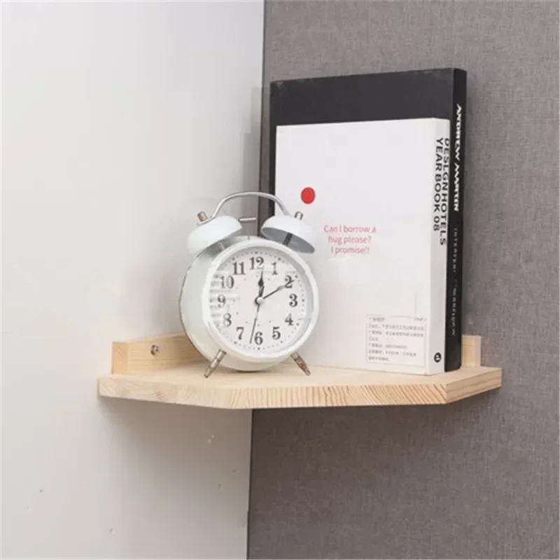 Wooden Corner Decorative Shelves Home Floating Triangle Organizers Racks Figure Showcase Books Ornaments Display Stands