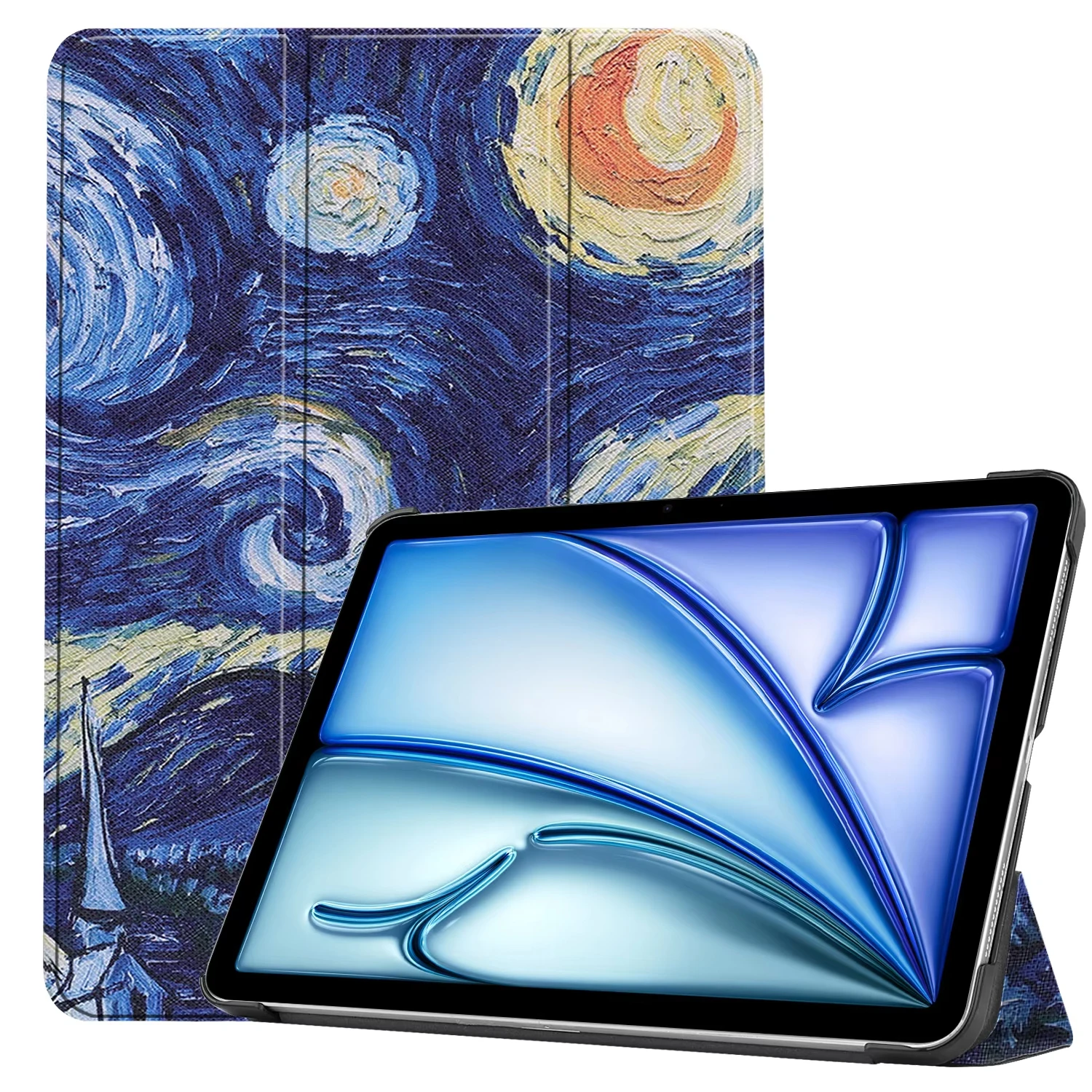 

Чехол из искусственной кожи для iPad Air 11 2025 M3, 11-дюймовый планшет с автоматической откидной крышкой для сна, ультратонкий чехол